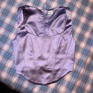 Satin Purple Women's Top